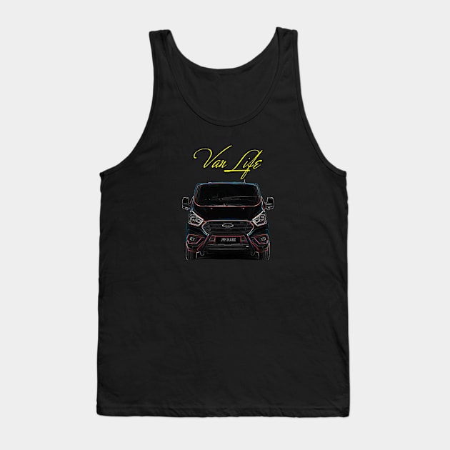 Van Life, Van Man Driver Front & Rear Tank Top by JFK KARZ